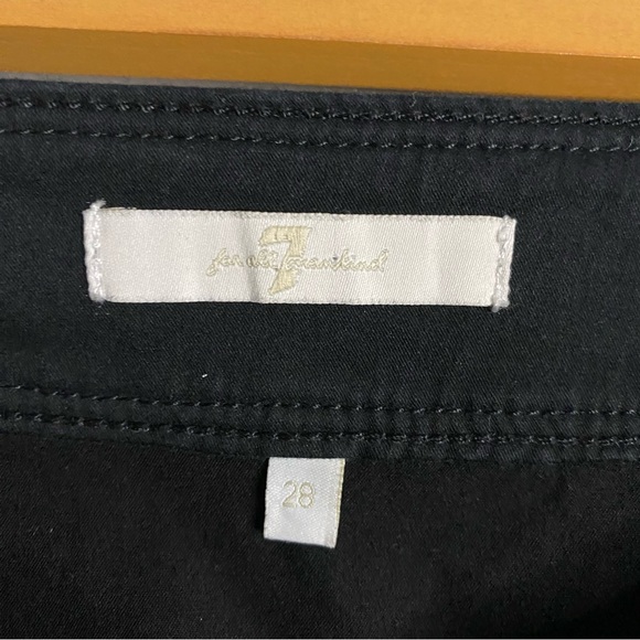 7 For All Mankind Women's Black Mini Skirt - Picture 2 of 7